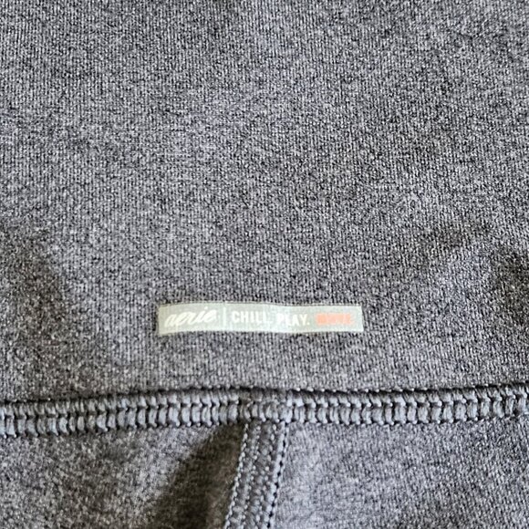 Aerie Leggings Womens XXL Gray Waist Pocket Stretch Chill Play Move Cropped Yoga - Picture 13 of 16